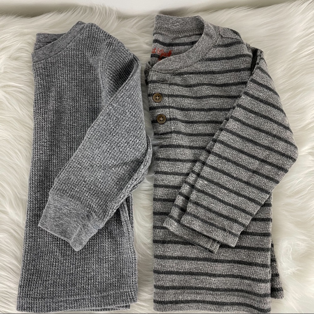 50% off listed price Cat and Jack Grey Thermal Long Sleeve Bundle